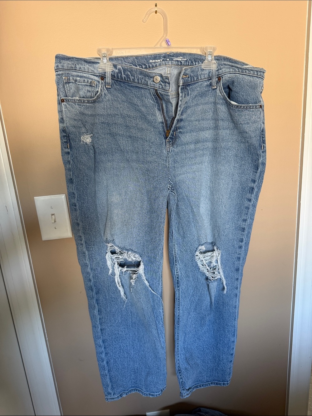 Old Navy Light Blue Ripped Boyfriend Jeans